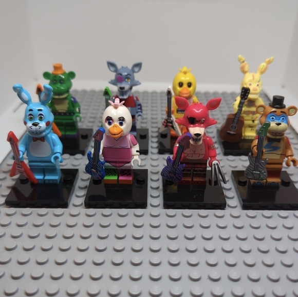 8 Minifigures - Custom FNAF Five Nights At Freddy's Minifigures Figure Toy - Picture 2 of 8